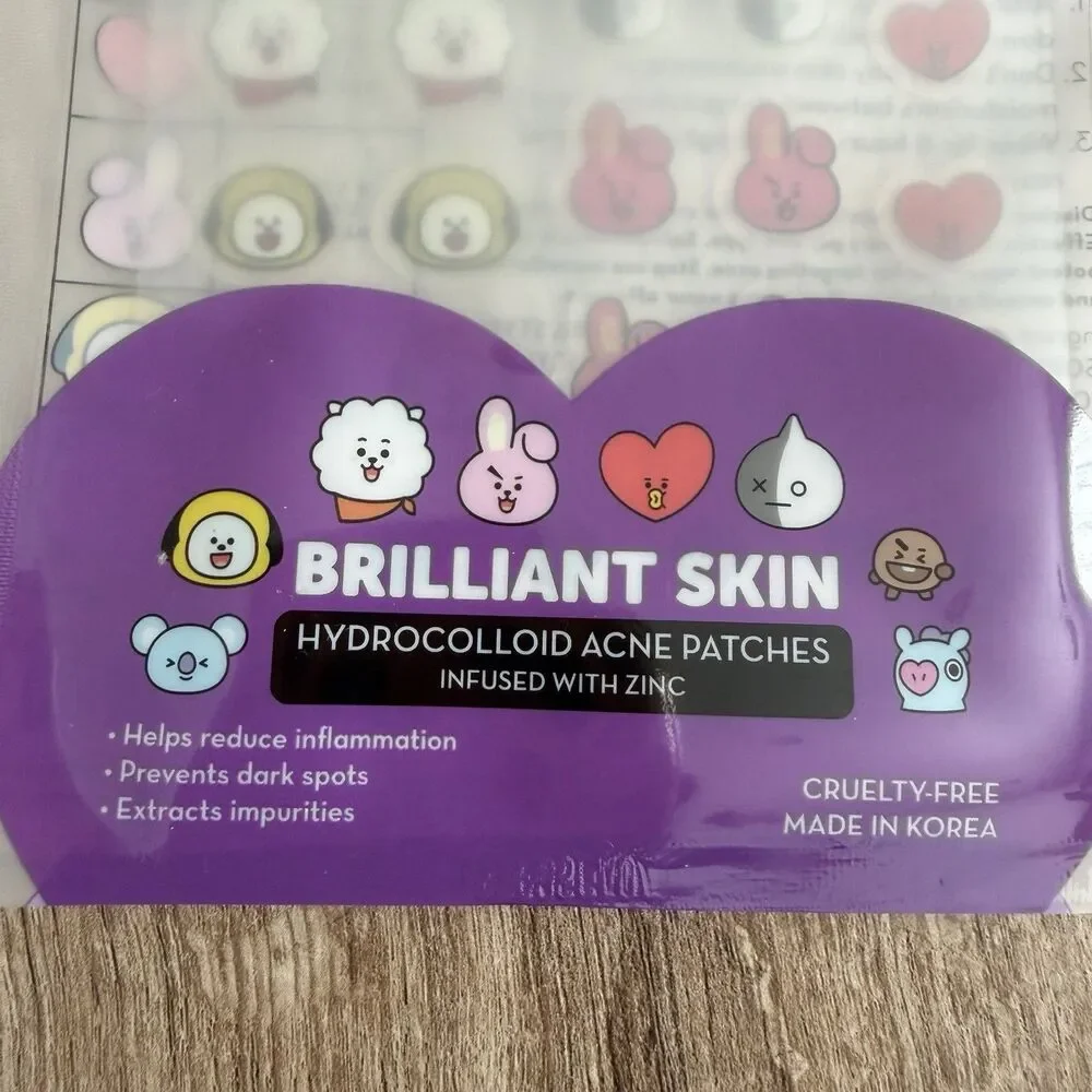 (SET of 2) The Creme Shop BT21 Acne Pimple Patches | Protect & Heal Blemishes